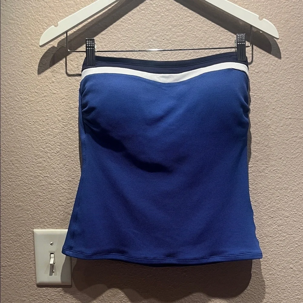Tommy Bahama Women’s Bandkini Island cays Color block Bandeau Swim Top Small